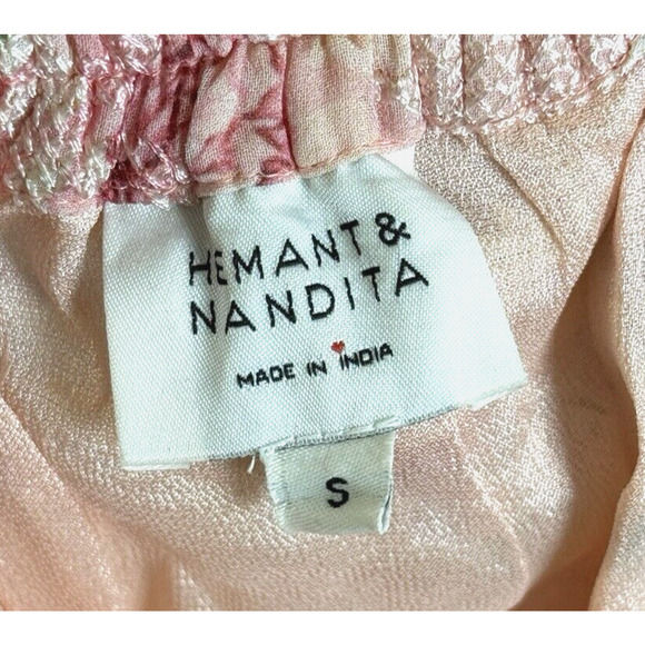 Hemant & Nandita Cross Stitch Skirt Floral Blush Coquette Fairycore Romantic, S - Picture 10 of 12